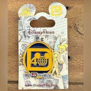 NWT Disney Pin Trading! Tinkerbell & Walt WDW 40th anniversary pin